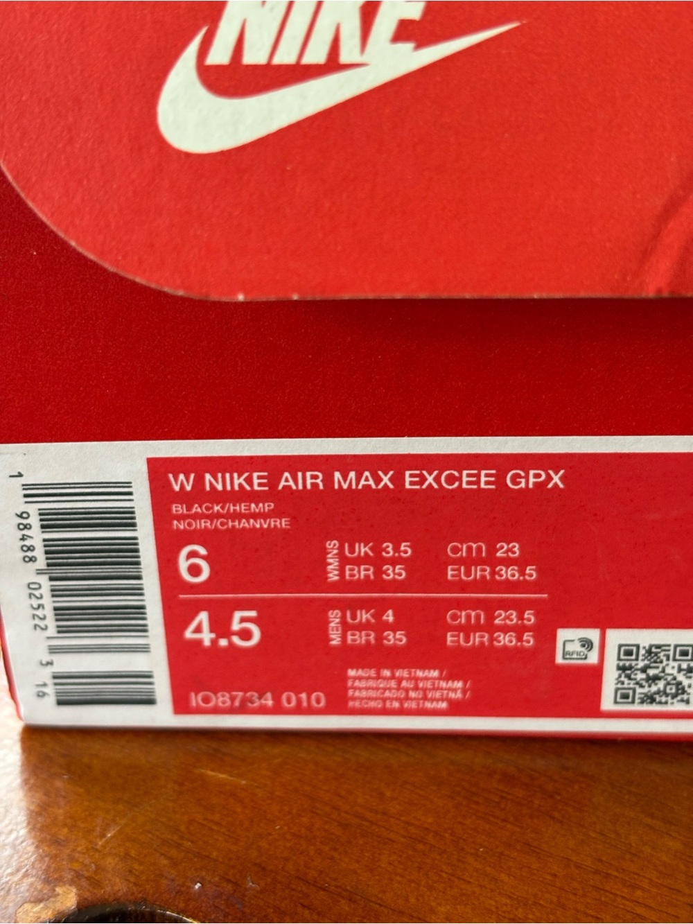 Nike Air Max Excee Sneakers GPX US Women Size 6 UK Womens 4 Black Leopard Print - Picture 8 of 8